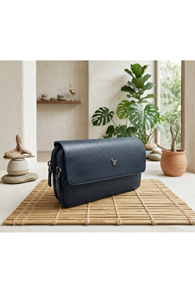 PASSTELL 100% Genuine Leather Men's Handbag and Portfolio with Hand-Held Cover
