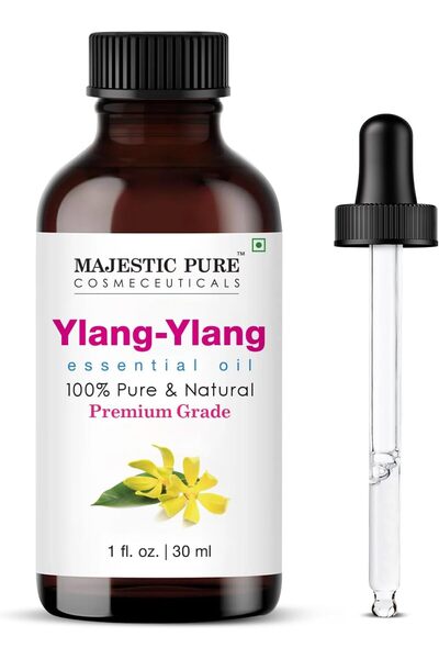 Majestic Pure زيت اليلانج يلانج العطري، درجة علاجية، نقي وطبيعي 100%، للشعر و...