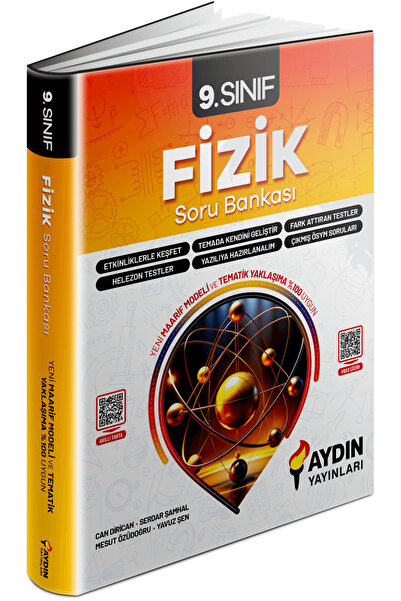 Aydın Yayınları 2026-2027 Müfredat 9 Sınıf Fizik Soru Bankası Yeni Maarif Modeli