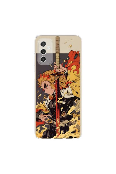 PPKin Samsung Galaxy M52 Compatible Anime 4/3 Design Transparent Case