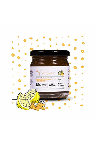 Atiye Laçin Zencefilli Limon Marmelatı 220 gr Şekersiz