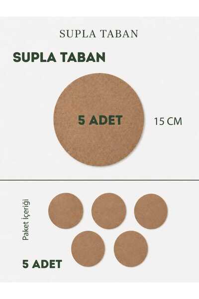 MUJA DEC BOYANABİLİR-15 CM ÇAP-3MM KALINLIK-5 ADET SUPLA