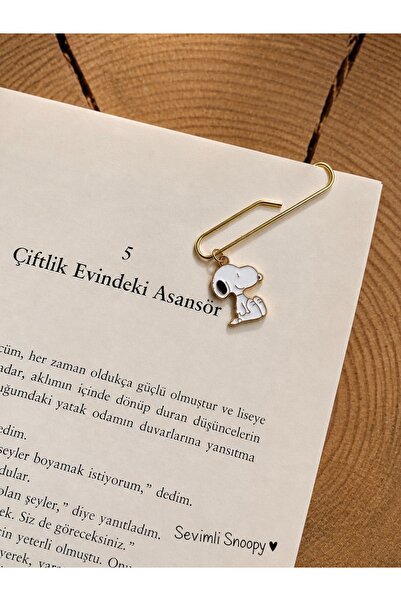 TekinAksesuar15 Sevimli Snoopy Kitap Ayracı