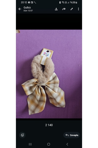 NO BRAND Yellow checkered plush bagel buckle