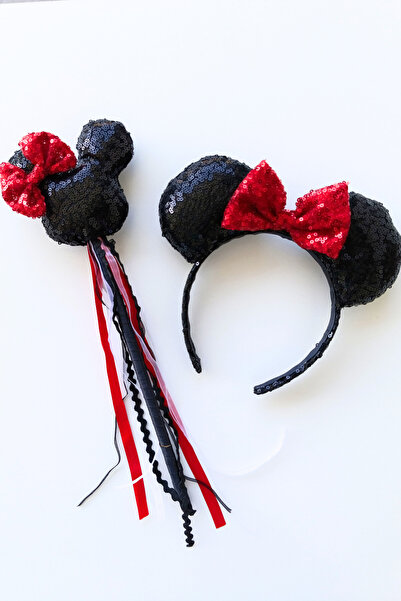 Liliza Accessories Mickey - Minnie Mouse Taç ve Asa Doğum Günü Çocuk Seti