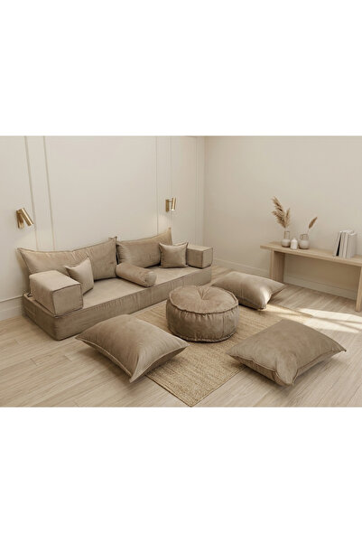 FEYZA DECOR HOME Premium Kadife Modern Şark Köşesi 12 Parça – 20 cm Süngerli ...