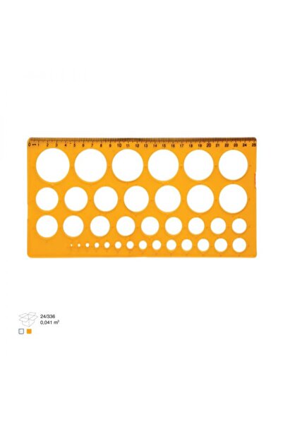 Ark Daire Çizim Şablonu ve Cetvel 25 cm