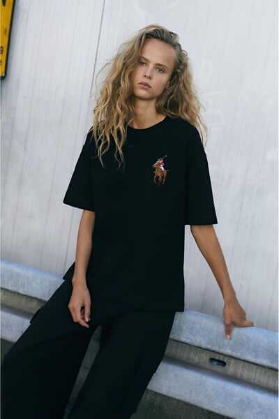 Hira Clothing Γυναικείο μπλουζάκι με απαλή υφή, 100% βαμβακερό, με στρογγυλή ...