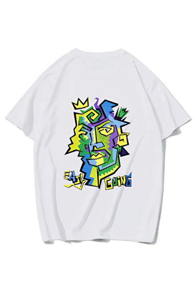 BRZ COLLECTION Tricou unisex oversize relaxat (ALB)