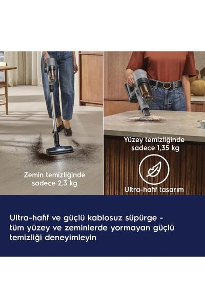 Electrolux EP72AB21UG 700 Serisi Animal Ultra Hafif ve Güçlü 10 Yıl Motor Garantili Kablosuz Süpürge