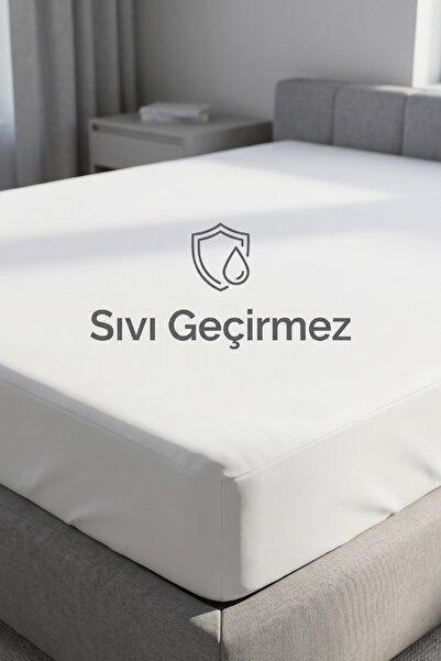 CENNET YATAK CottonSafe Çift Kişilik Sıvı Geçirmez Alez Full Kenar Lastikli T...