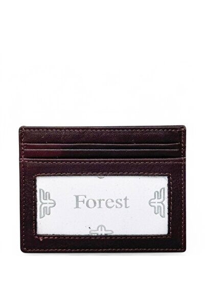 Forest Δερμάτινη Καρτοθήκη σε Χρώμα Καφέ F7044