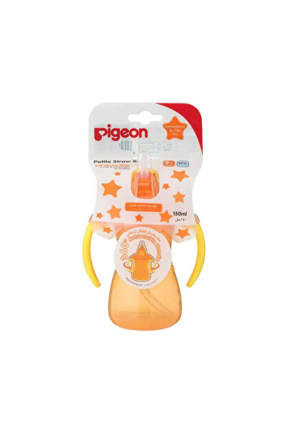 Pigeon Petite Straw Bottle 150g Orange FOR AGE 9