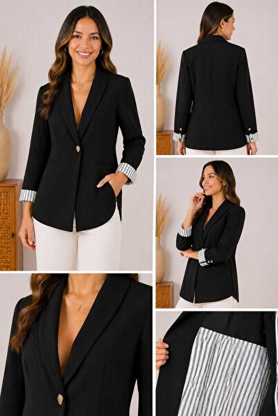 LOVE TEK DÜĞMELİ BLAZER CEKET