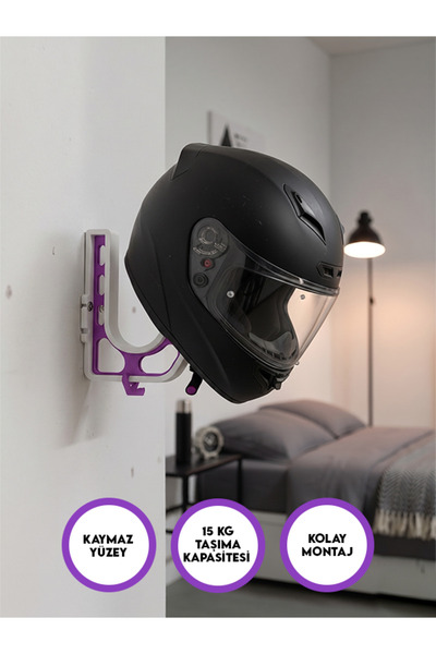 PorBig Kask & Mont Tutucu | Motosiklet, Scooter, Bisiklet Teçhizat Askılığı B...