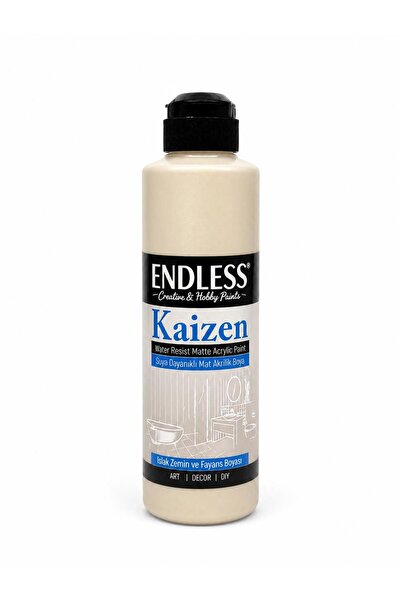 endlesshobby Kaizen Islak Zemin Ve Fayans Boyası Kum Beji 250ml + Katalizör 1...