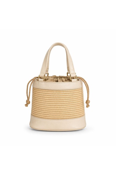 PaminBags Aksesuar Mini torba od slame sa kožnim obrubom PMN-00000040