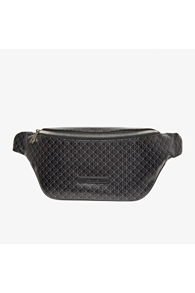 Calvin Klein Emblem Coated Waistbag Erkek Siyah Bel Çantası