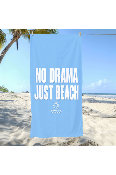 Piloji Blue Design Beach Towel Quick Drying Cotton Sea Pool Towel 75X150 cm N...