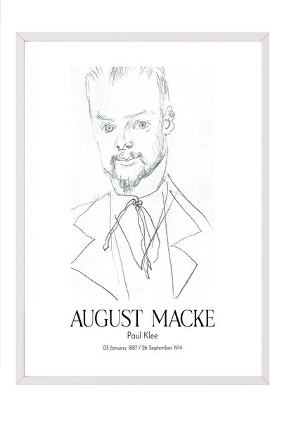 Postifull August Macke - Paul Klee, Tablou înrămat alb, Seria de artă NR:110061