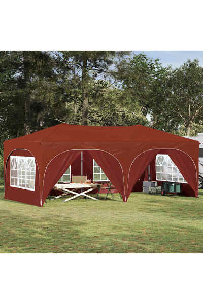 vidaxl Cort de Petrecere Pop-up Terracota 575 x 288 x 245 cm