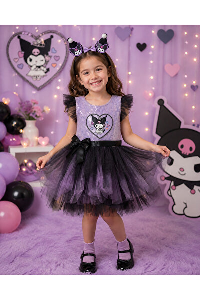 tinytrends Girl's Kuromi Tutu Dress Special Occasion Birthday Party Dress