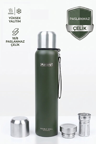 Alıç Orcamp Termos Çift Katmanlı Paslanmaz Çelik Vakumlu 1000 Ml - Outdoor Ka...