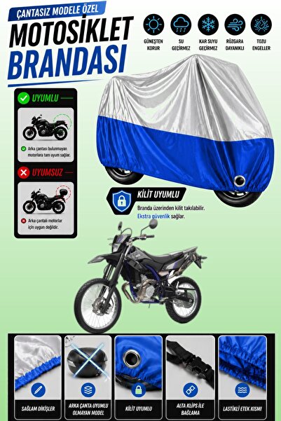 Cemku Twin غطاء محرك متوافق مع ياماها WR 125 R باللون الرمادي من الأعلى والأز...
