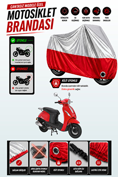 Cemku Twin Top Gray - Bottom Red Kanuni Trodon XS 125 Compatible Engine Cover...