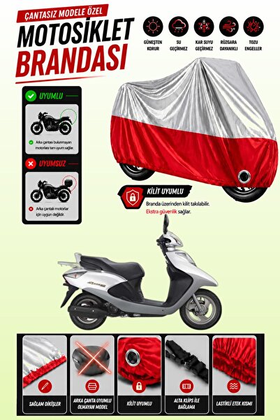 Cemku Twin Top Gray - Bottom Red Honda Spacy 110 Compatible Engine Cover, Rea...
