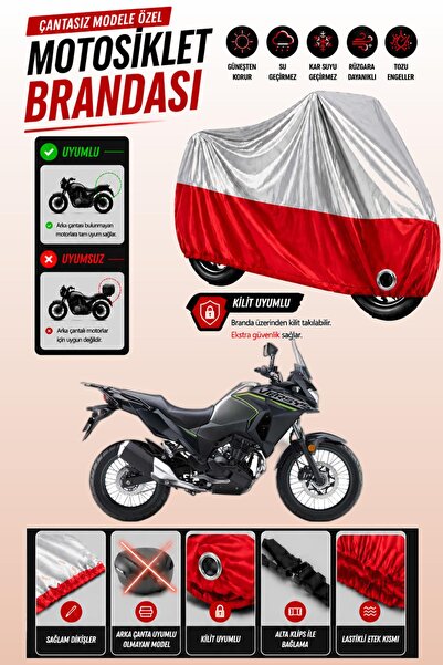 Cemku Twin Top Gray - Bottom Red Kawasaki Versys X300 Compatible Engine Cover...