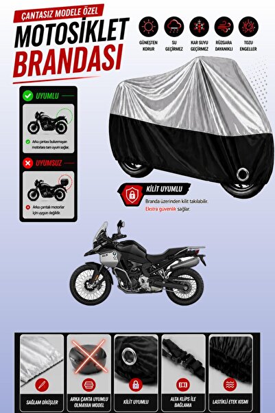 Cemku Twin غطاء محرك متوافق مع سيارة BMW F 900 GS Adventure باللون الرمادي من...