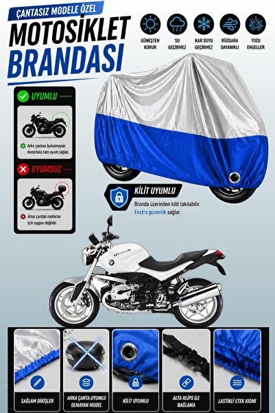 Cemku Twin Top Gray - Bottom Blue Bmw R 1200 R Compatible Engine Cover, Rear ...