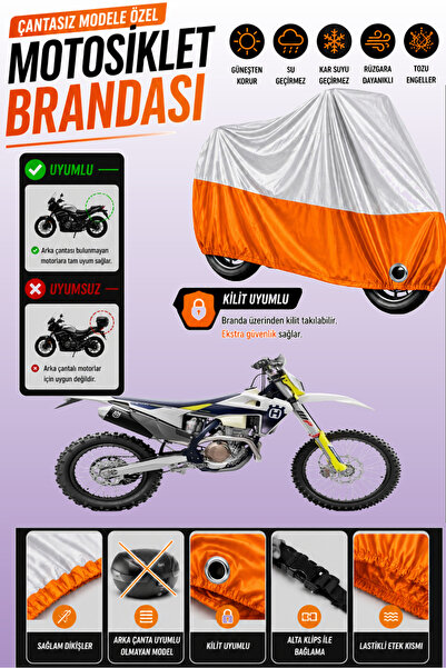 Cemku Twin غطاء محرك متوافق مع Husqvarna FE 350 باللون الرمادي من الأعلى والب...