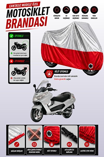 Cemku Twin غطاء محرك متوافق مع طراز Piaggio X8 250 Premium باللون الرمادي من ...