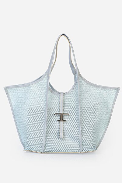 Alessia Bag Alina T Logolu Fileli Omuz Çantası