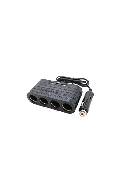 Olesson Car Cigarette Lighter Adapter 4 Inputs 120W 2x USB and Type C