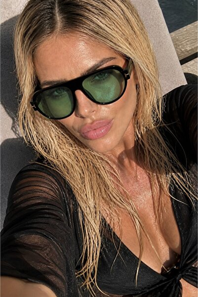 Goldmine Unisex Quinn Sunglasses Uv400 Black Green