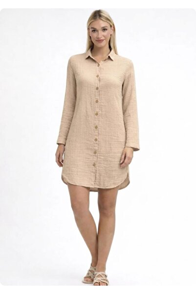 Org Marka Store HEAVEN 1190 MUSLIN NISA UZUN KOL TUNIK