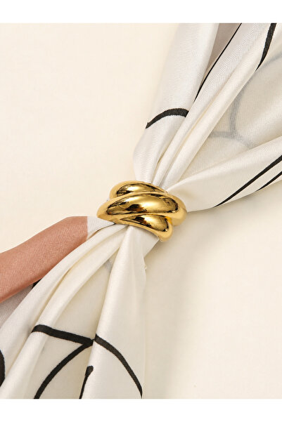 Gold Scarf & Scarf Ring 4cm