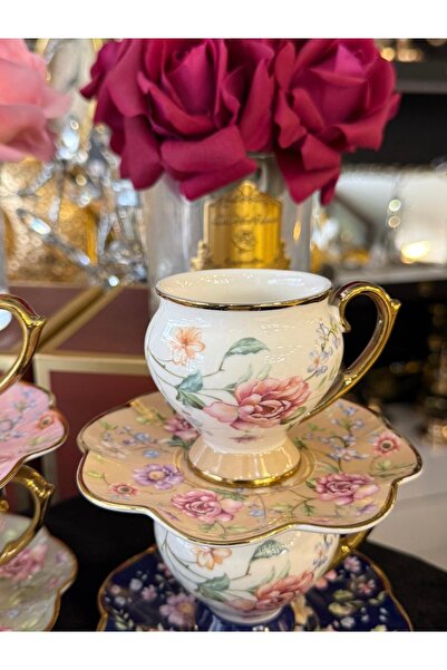 hediye ESTERHOMEDECOR porcelain coffee cup set for 6 people