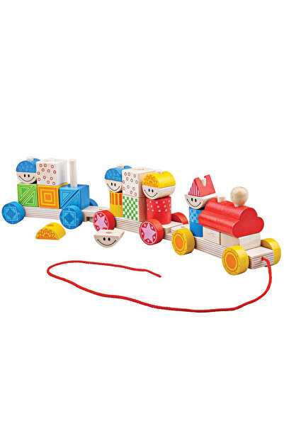 BIGJIGS Toys Trenul colorat cu forme