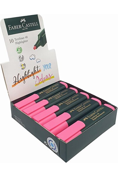 Generic Faber-Castell 48 Highlighter Pen in Pink, Chisel