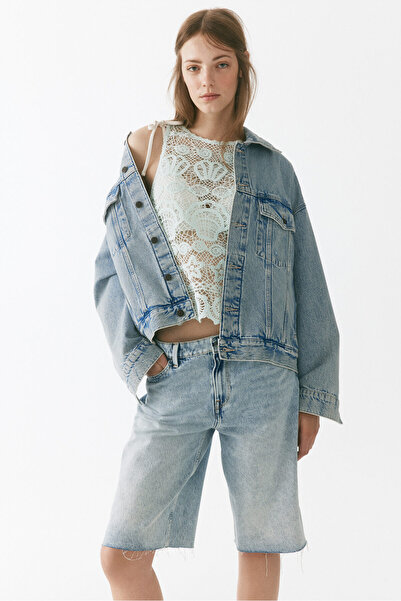 H&M Kot Bermuda Şort