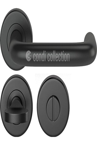Condi Collection 901 مقبض باب ستاتيك بلاك دبليو سي من الفولاذ المقاوم للصدأ