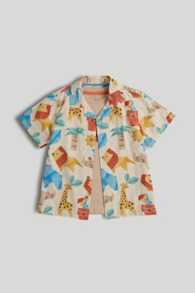 MOTHERCARE طقم قميص وتي شيرت أوريجامي سفاري