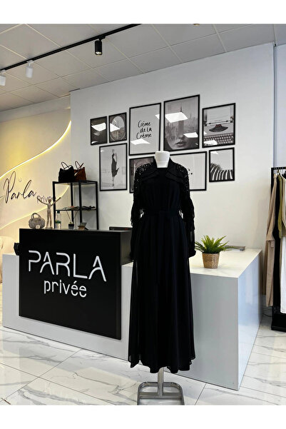 Nurcan Çetin Pul ve Fırfır Detaylı Abaya