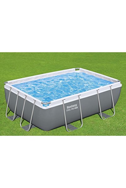 BESTWAY Steel Pro MAX Gölgelikli Prefabrik Dikdörtgen Havuz Seti 282 cm x 196 cm x 84 cm BW592