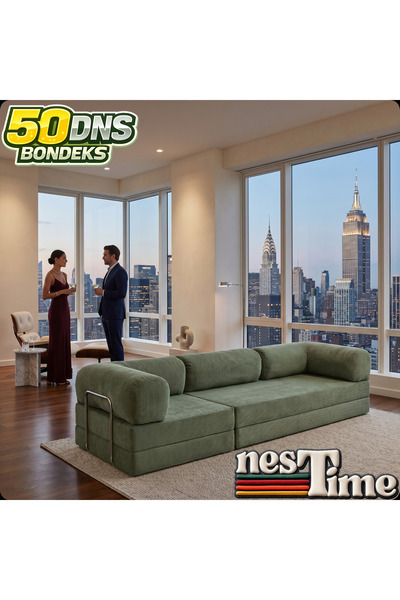 NESTİME 300X100 Modüler Sünger Kanepe,Taşınabilir, Yatak Olabilen,50 DNS Sünger