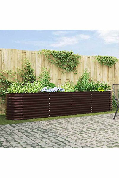 vidaxl Pat ridicat Maro 400 x 80 x 81 cm Otel